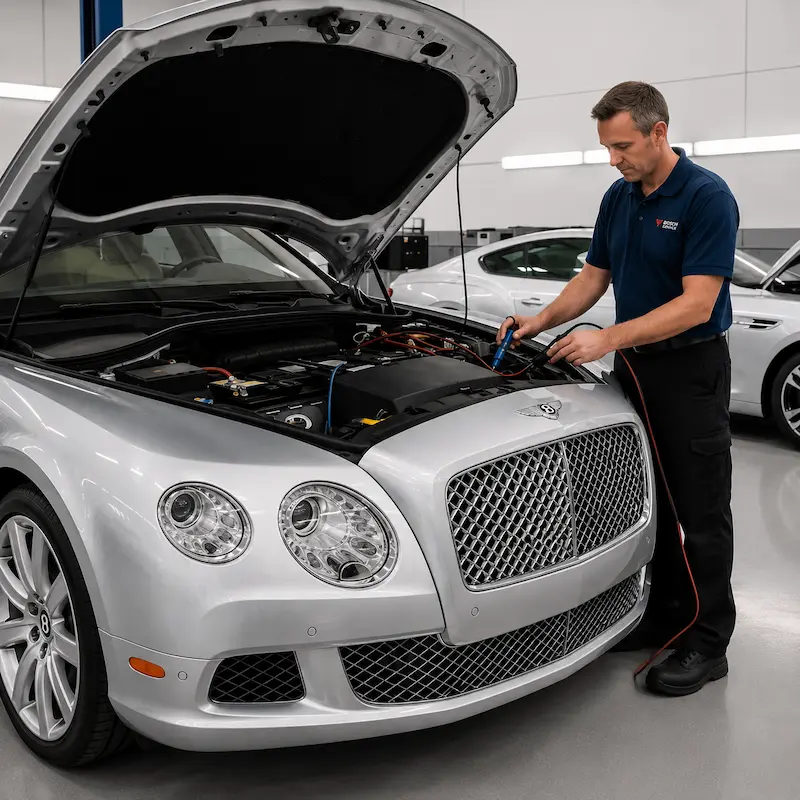 Professional Bentley car jump-start service in the Dubai.