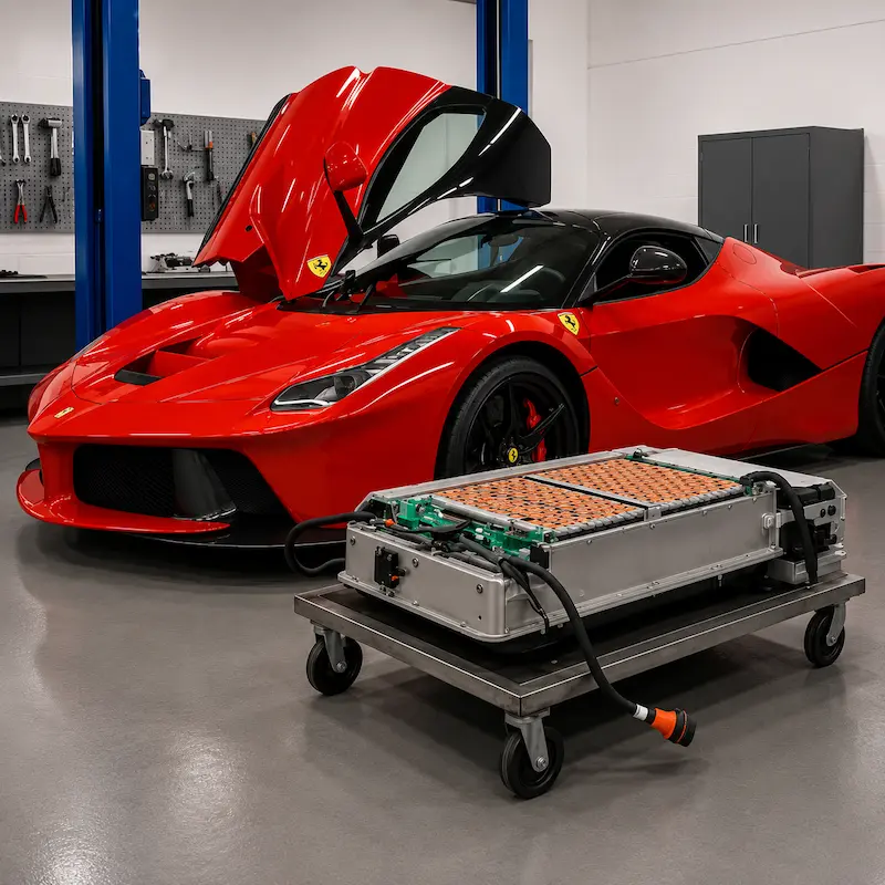 Professional Ferrari car jump-start service in the Dubai.