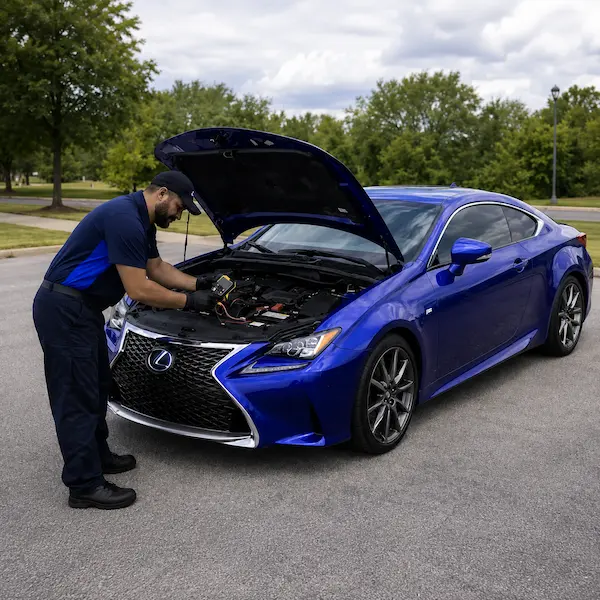 Luxury Lexus car parked outdoors with a sleek modern design.