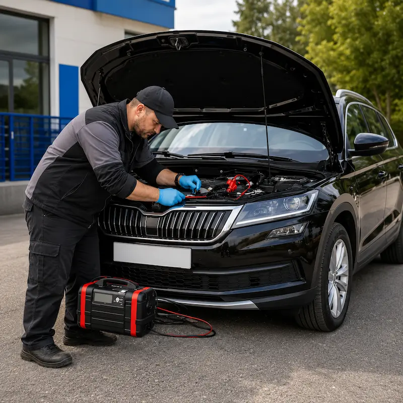 Skoda Jump Start Service in Dubai