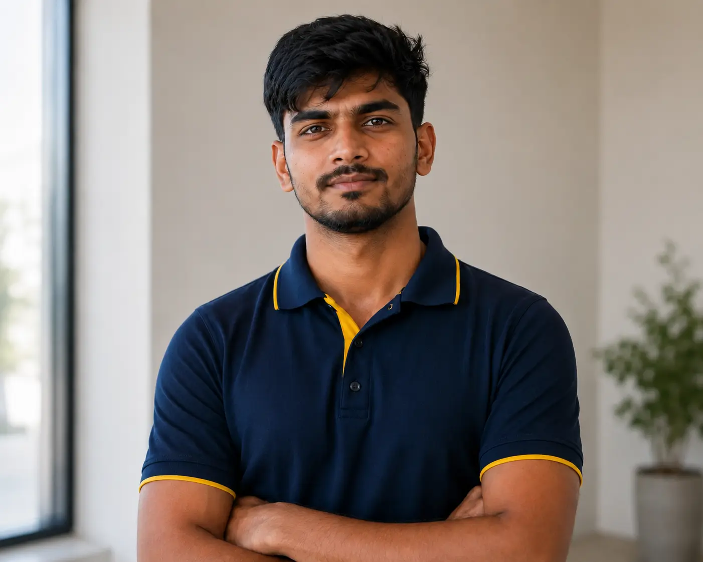 Portrait of Varun Yadav, Mobile Technician, providing professional mobile battery and roadside assistance services.